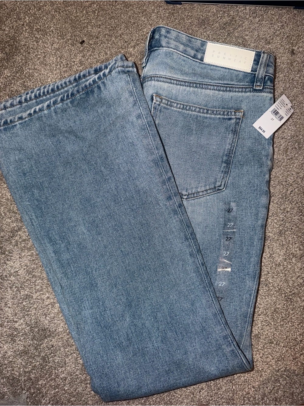 Light Blue Low-Rise Pacsun Women’s Jeans - Size 27